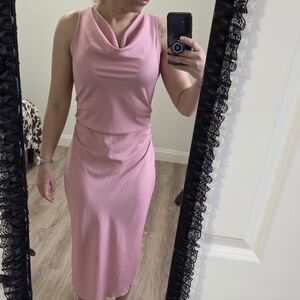 bebe Soft Pink Maxi Dress
